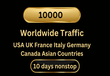 We provide 10000 Web Traffic to your website url or link