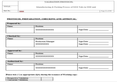 I will prepare,  validation documents,  including protocols,  Report