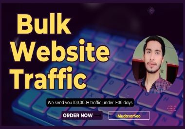 Provide Bulk Traffic 100,000 to your Website Or Blog