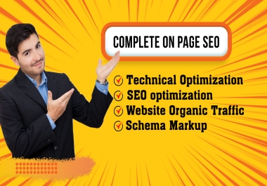 I will do on page SEO optimization to increase website organic traffic