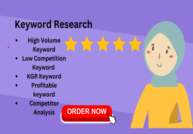 I'll do KGR keyword Research and Competitor Analysis For you