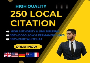 I will manually generate 250 Google Maps citations for GMB ranking and local SEO.