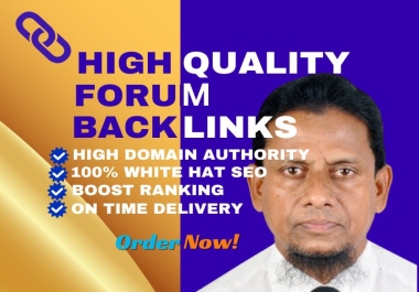 I will manually provide 60 high quality Forum Postings and backlinks.