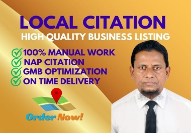 I will do top 60 local Citations manually for local SEO USA,  UK,  Canada,  Australia.