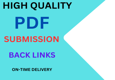 I will manually 60 High quality PDF Submission Backlinks