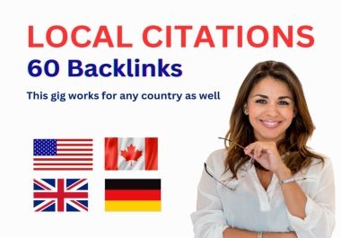 I will build 60 local citations & listings for businesses