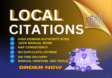 I will manually create top 60 local Citations and Business Listing SEO Service for any country.