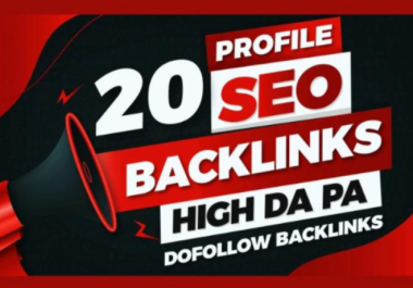 I will build 20 high quality da 90 profile linkbuilding white hat manually SEO backlinks