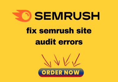 I will fix semrush site audit errors