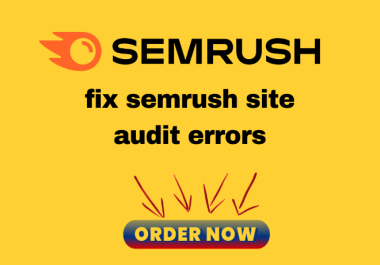 SEMrush site audit and fix audit errors or technical seo