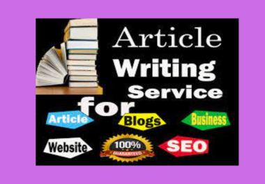Professional Article writing & Blog writing services for your website