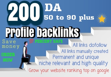 Special 2024 manually created dofollow unique DA 50 to 90 plus backlinks