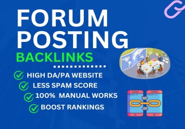 I will provide Manually 70 forum backlinks do Follow High Authority