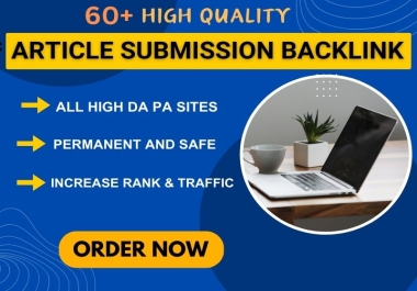 I will do 60 high quality article submission Backlinks