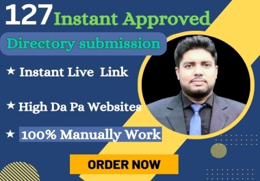 Instant Approved 127 Directory backlinks for website ranking