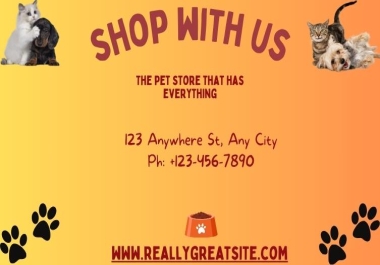 I will create a beautiful business card for your pet store that will catch everyone's eye