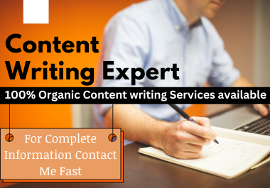 You Will Get High-Quality SEO Content writing Serves With My 3 Years of Experience