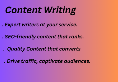 Professional Content Writing for Engaging and SEO-Optimized Articles