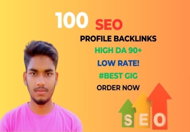 I will Create 50 High Authority Profile Backlinks on DA 80 To 100 site