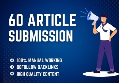 will do 60 Article Sub High Quality Unique Domains DA 50+ Dofollow backlinks