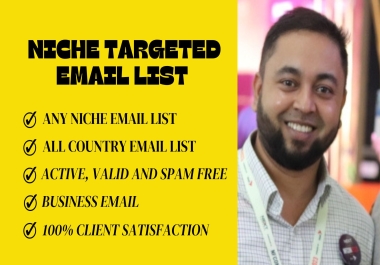 100k Niche-targeted active and verify bulk email list for email marketing