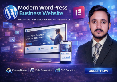 I will create a stunning business website in WordPress using Elementor