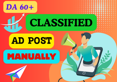 i will create 70 classified ad posting do follow backlinks in high da pa site