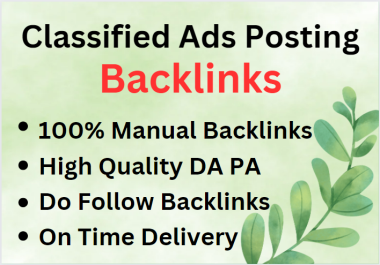 I will post 150 high quality classified ads posting on top classified advertising