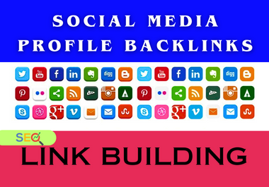 I will Do 50 social media profile, profiles SEO backlinks Link Building