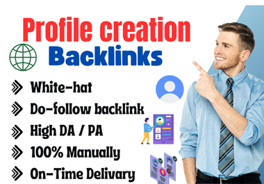 I will build 40 high quality social media profile creation dofollow backlinks