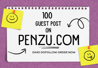 100 guest post on Penzu writes and publish on Penzu. Com DA80