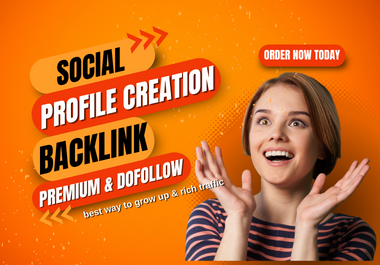 I will do 170 social profile creation backlink do follow backlinks or profile setup