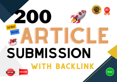 I will create 200 article backlink Manually