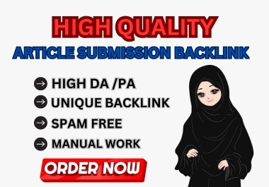 I will do 50 article submissions on high authority websites