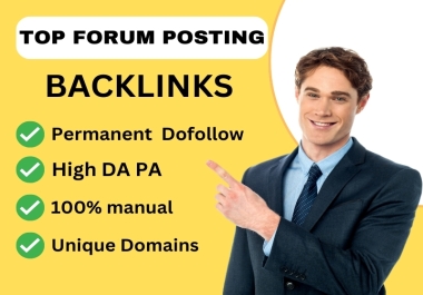 I will manually provide 75 forum posting to unique domain site