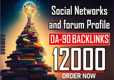 I will make high quality 12,000 social networks and forum profile SEO backlinks