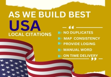 I will create top 50 USA Local Citations and directory submission For Local SEO