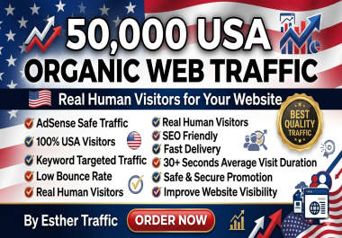 Get 50K USA website traffic Quality SEO Traffic