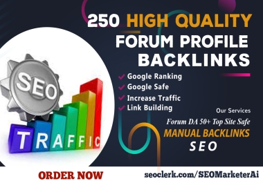 Create 250 high quality forum profile backlinks