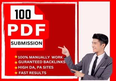 I will create PDF or article to the top 100 PDF submission sites