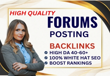 I will provide 70 forum posting backlinks to grow your business