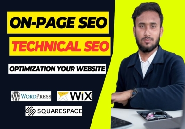 I will do on page and technical SEO services for wordpress wix squarespace