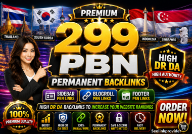 Premium 299 PBN Permanent Sidebar Blogroll Footer DR DA To Increase Your Website Rankings