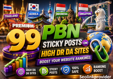 Premium 99 PBN Sticky Posts on DA 50+ Sites to Boost Your Website Rankings