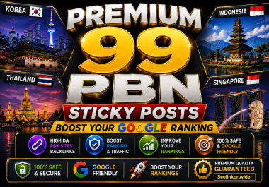 Premium 99 PBN Sticky Posts on DA 50+ Sites to Boost Your Website Rankings