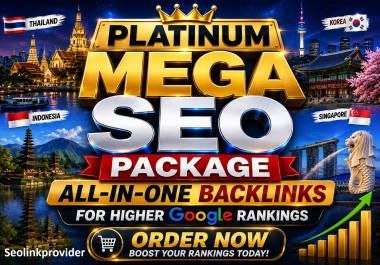 Platinum MEGA SEO Package - 400 All-in-One Backlinks for Higher Google Rankings