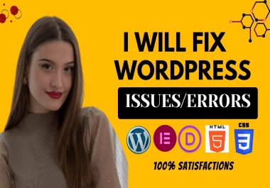 I will fix WordPress issues WordPress website or error