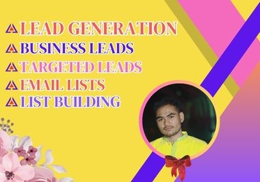 I will do b2b lead generation,  prospect list,  and email list building