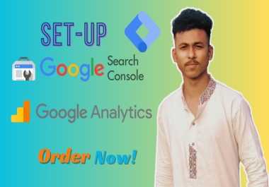I will set up google analytics,  search console and tag manager
