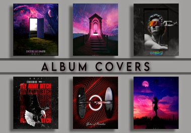 I will design an album cover or a poster in an artistic style